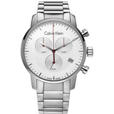 Calvin Klein City Chronograph White Dial Silver Steel Strap Watch for Men - K2G271Z6 Buy Now By Calvin Klein