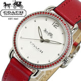 Coach Delancey White Dial Red Leather Strap Watch for Women - 14502878 Buy Now By Coach