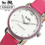 Coach Delancey White Dial Red Leather Strap Watch for Women - 14502879 Buy Now By Coach