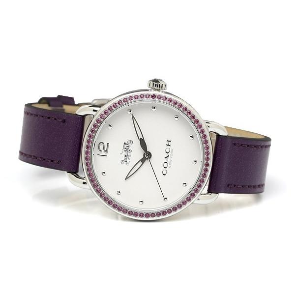 Coach Delancey White Dial Purple Leather Strap Watch for Women - 14502886 Buy Now By Coach
