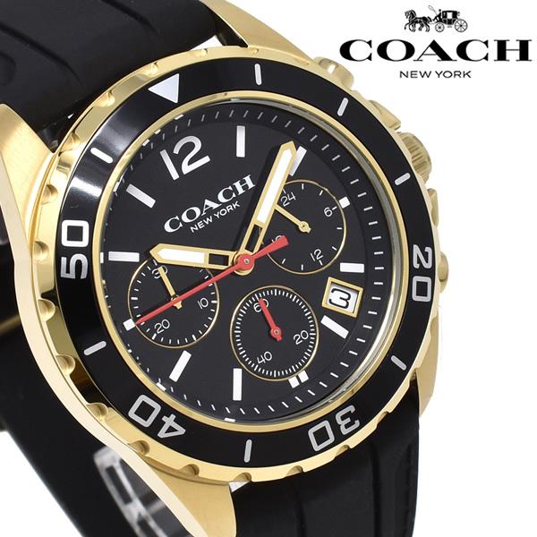 Coach Kent Chronograph Rose Gold Dial Black Leather Strap Watch for Men - 14602559 Buy Now By Coach