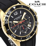 Coach Kent Chronograph Rose Gold Dial Black Leather Strap Watch for Men - 14602559 Buy Now By Coach