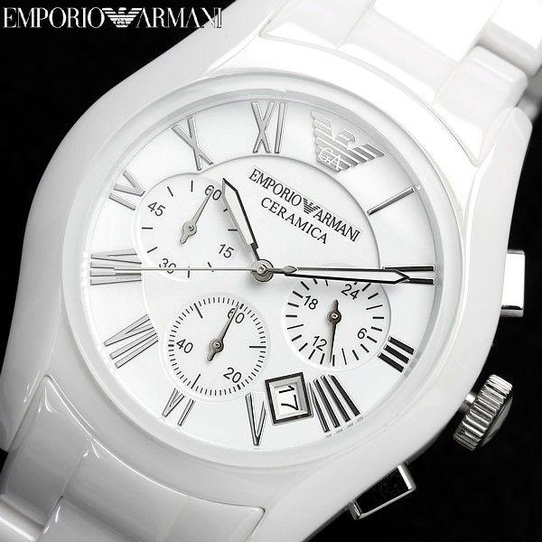Emporio Armani Chronograph Ceramic White Dial Watch For Women - AR1403 Buy Now By Emporio Armani