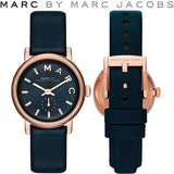 Marc Jacobs Baker Navy Blue Dial Blue Leather Strap Watch for Women - MBM1331 Buy Now By Marc Jacobs