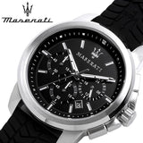 Maserati Successo Chronoraph Black Dial Black Silicon Strap Watch For Men - R8871621014 Buy Now By Maserati
