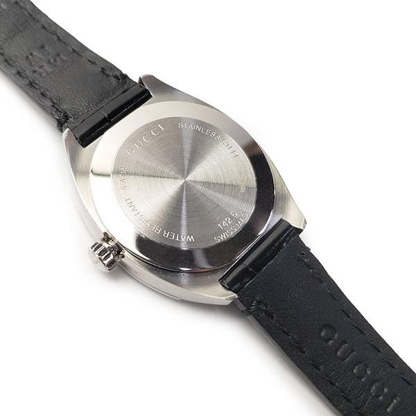 Gucci GG2570 Diamonds Silver Dial Black Leather Strap Watch For Women - YA142507 Buy Now By Gucci