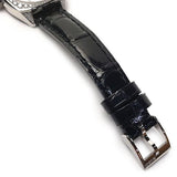 Gucci GG2570 Diamonds Silver Dial Black Leather Strap Watch For Women - YA142507 Buy Now By Gucci