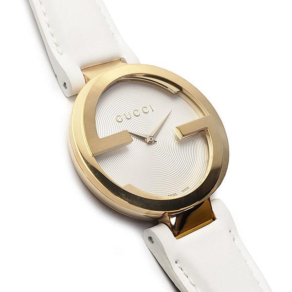 Gucci G Interlocking White Dial White Leather Strap Watch For Women - YA133327 Buy Now By Gucci