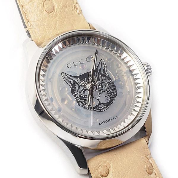 Gucci G Timeless Automatic Mother of Pearl Dial Brown Leather Strap Watch For Women - YA1264112 Buy Now By Gucci