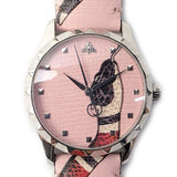 Gucci G Timeless Pink Dial Pink Leather Strap Watch For Women - YA1264083 Buy Now By Gucci