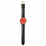 Gucci G Timeless Coral Red Dial Black Leather Strap Watch For Men - YA126464 Buy Now By Gucci