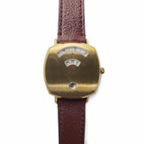 Gucci Grip Quartz Yellow Gold Dial Maroon Leather Strap Watch For Women - YA157405 Buy Now By Gucci