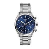 Tag Heuer Carrera Chronograph Blue Dial Silver Steel Strap Watch for Men - CBN2011.BA0642 Buy Now By Tag Heuer