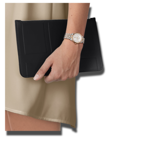 Tissot T Classic Carson Premium White Dial Two Tone Steel Strap Watch for Women - T122.207.22.031.00 Buy Now By Tissot