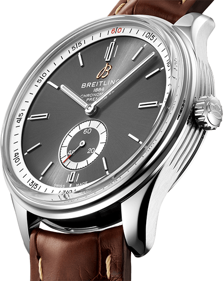 Breitling Premier Automatic 40mm Grey Dial Brown Leather Strap Watch for Men - A37340351B1P2 Buy Now By Breitling
