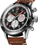 Breitling Super Avi B04 Chronograph GMT 46 Mosquito Black Dial Brown Leather Strap Watch for Men - YB04451A1B1X1 Buy Now By Breitling