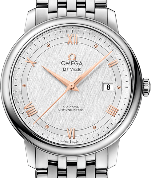 Omega De Ville Prestige Co Axial Silver Dial Silver Steel Strap Watch for Men - 424.10.40.20.02.004 Buy Now By Omega