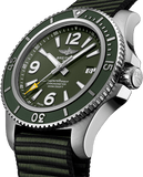 Breitling Superocean Automatic 44mm Outerknown Green Dial Green Nylon Strap Watch for Men - A17367A11L1W1 Buy Now By Breitling