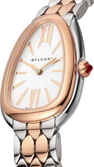 Bvlgari Serpenti Seduttori White Dial Two Tone Steel Strap Watch for Women - SERPENTI103277 Buy Now By Bvlgari