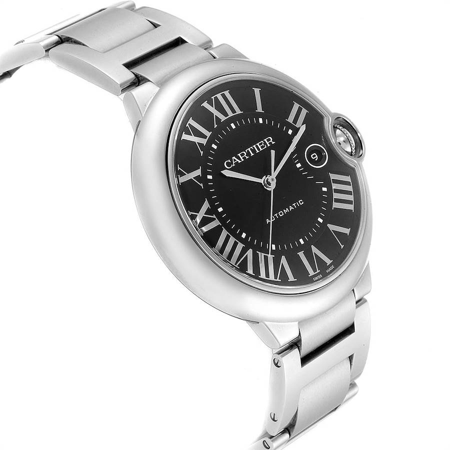 Cartier Ballon Bleu de Cartier Black Dial Silver Steel Strap Watch for Men - W6920042 Buy Now By Cartier