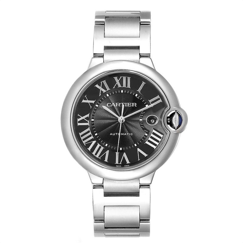 Cartier Ballon Bleu de Cartier Black Dial Silver Steel Strap Watch for Men - W6920042 Buy Now By Cartier