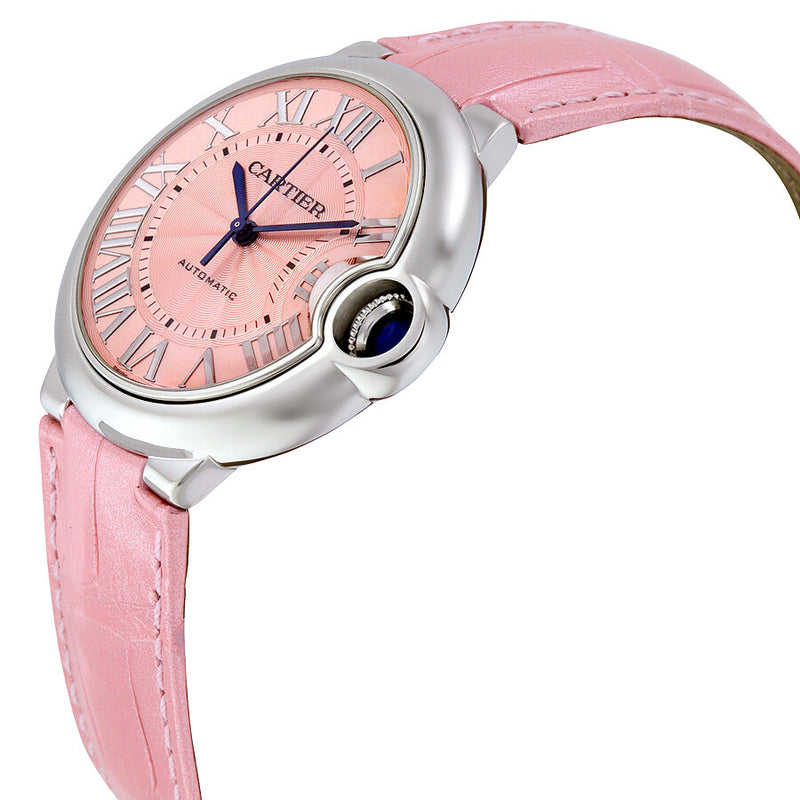 Cartier Ballon Bleu De Cartier Pink Dial Pink Leather Strap Watch for Women - WSBB0007 Buy Now By Cartier