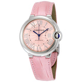 Cartier Ballon Bleu De Cartier Pink Dial Pink Leather Strap Watch for Women - WSBB0007 Buy Now By Cartier