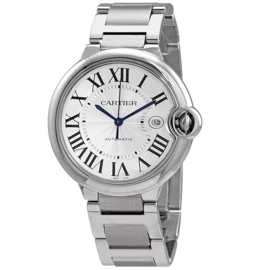 Cartier Ballon Bleu De Cartier Silver Dial Silver Steel Strap Watch for Men - WSBB0049 Buy Now By Cartier
