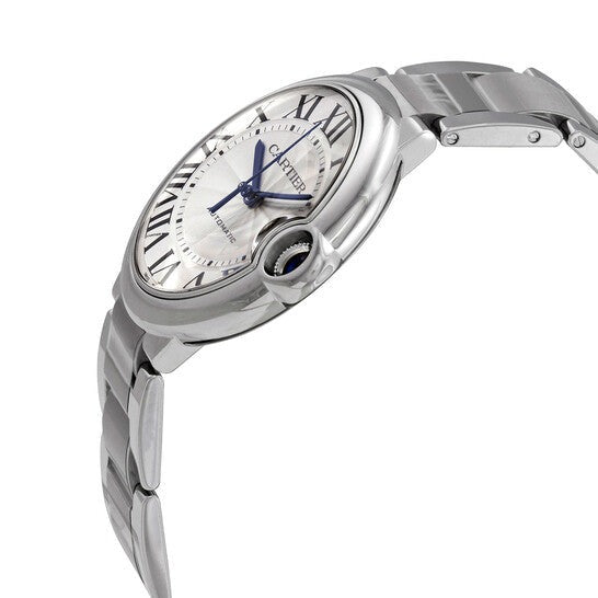 Cartier Ballon Bleu De Cartier Silver Dial Silver Steel Strap Watch for Men - WSBB0049 Buy Now By Cartier