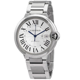 Cartier Ballon Bleu De Cartier Silver Dial Silver Steel Strap Watch for Men - WSBB0049 Buy Now By Cartier