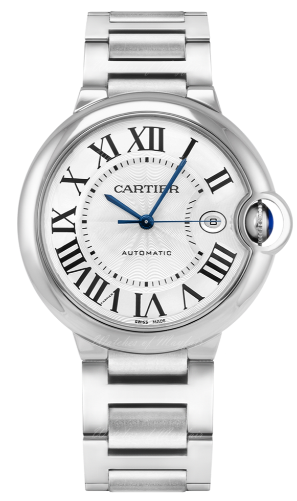 Cartier Ballon Bleu De Cartier Silver Dial Silver Steel Strap Watch for Men - WSBB0049 Buy Now By Cartier