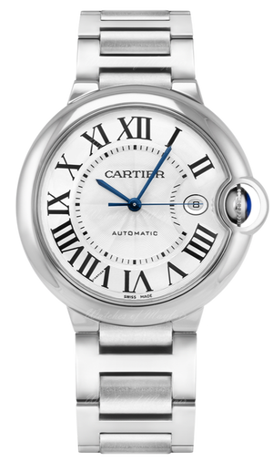 Cartier Ballon Bleu De Cartier Silver Dial Silver Steel Strap Watch for Men - WSBB0049 Buy Now By Cartier