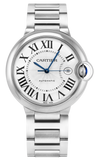Cartier Ballon Bleu De Cartier Silver Dial Silver Steel Strap Watch for Men - WSBB0049 Buy Now By Cartier