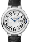Cartier Ballon Bleu De Cartier Silver Dial Black Leather Strap Watch for Women - WSBB0034 Buy Now By Cartier