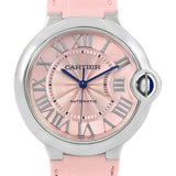 Cartier Ballon Bleu De Cartier Pink Dial Pink Leather Strap Watch for Women - WSBB0007 Buy Now By Cartier