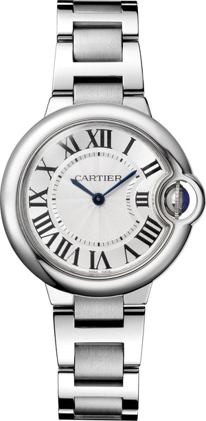 Cartier Ballen Bleu De Cartier Silver Dial Silver Steel Strap Watch for Women - W6920084 Buy Now By Cartier