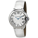 Cartier Ballon Bleu de Cartier Silver Dial White Leather Strap Watch for Women - W6920087 Buy Now By Cartier