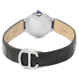 Cartier Ballon Bleu Silver Dial Black Leather Strap Watch for Women - W69018Z4 Buy Now By Cartier