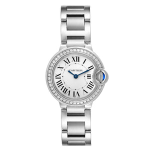 Cartier Ballon Bleu De Cartier Diamonds White Dial Silver Steel Strap Watch for Women - W4BB0015 Buy Now By Cartier
