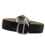 Cartier Ballon Bleu Silver Dial Black Leather Strap Watch for Women - W69018Z4 Buy Now By Cartier
