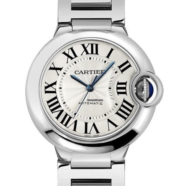 Cartier Ballon Bleu De Cartier Silver Dial Silver Steel Strap Watch for Women - WSBB0048 Buy Now By Cartier