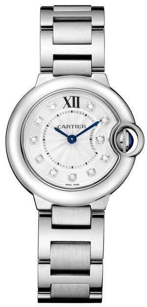Cartier Ballon Bleu de Cartier Diamonds Silver Dial Silver Steel Strap Watch for Women - WE902073 Buy Now By Cartier