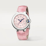 Cartier Ballon Blue De Cartier Pink Dial Pink Leather Strap Watch for Women - WSBB0031 Buy Now By Cartier