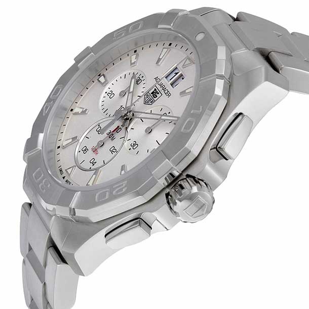 Tag Heuer Aquaracer White Dial Silver Steel Strap Watch for Men - CAY1111.BA0927 Buy Now By Tag Heuer