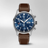 IWC Pilot’s Watch Chronograph Edition “Le Petit Prince” Blue Dial Brown Leather Strap Watch for Men - IW377714 Buy Now By IWC