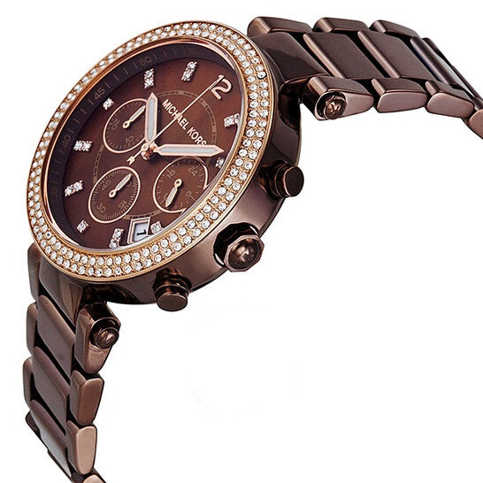 Michael Kors Parker Chronograph Brown Dial Brown Steel Strap Watch For Women - MK5578 Buy Now By Michael Kors