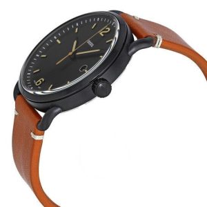 Fossil Commuter Three Hand Date Black Dial Brown Leather Strap Watch for Men - FS5276 Buy Now By Fossil