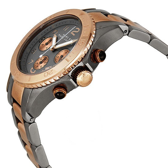 Marc Jacobs Marc Chronograph Grey Dial Two Tone Steel Strap Watch for Men - MBM3157 Buy Now By Marc Jacobs