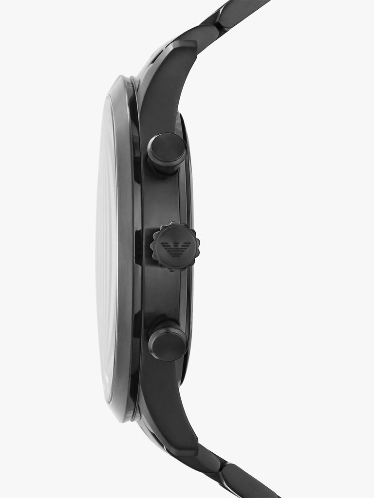 Emporio Armani Giovanni Chronograph Black Dial Black Steel Strap Watch For Men - AR11349 Buy Now By Emporio Armani