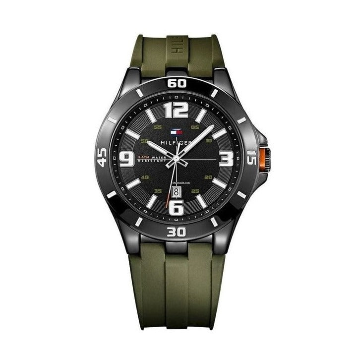 Tommy Hilfiger Drew Black Dial Green Rubber Strap Watch for Men - 1791065 Buy Now By Tommy Hilfiger